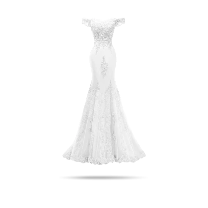 Химчистка свадебного платья сложного кроя с отделкой